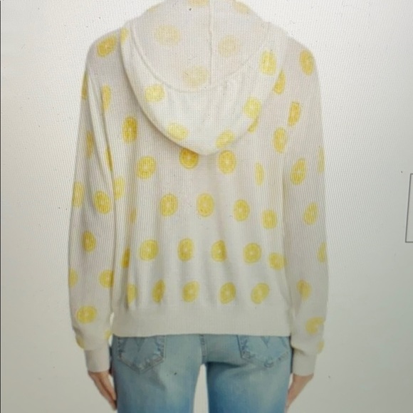 AQUA Lemon Print Hooded Sweater - Picture 2 of 3